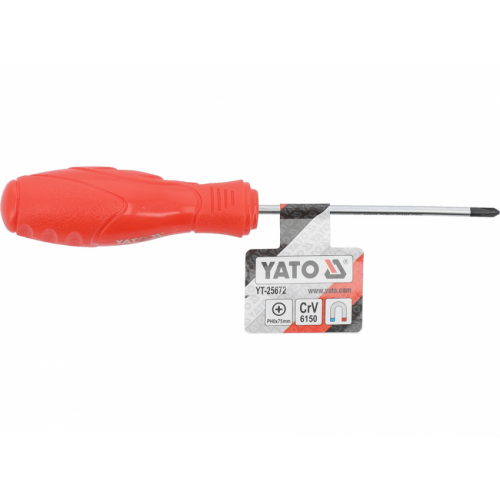 Викрутка з хрестоподібним шліцом YATO: PH0, робоча l= 75 мм [24/288]