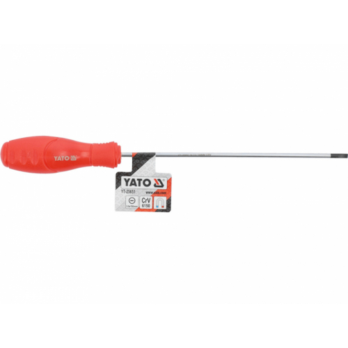 Викрутка з плоским шліцом YATO: SL3 мм, робоча l= 150 мм [24/288]