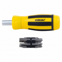 Викрутка з реверсом біти 12шт CrV Sigma (4001831)