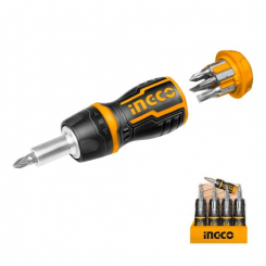 Викрутка з тріскачкою 8 в 1 INGCO Super Select