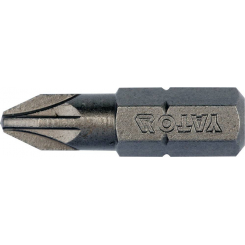 Викрутка насадка зі шліцем PZ2 YATO Ø-1/4", l=25 мм, уп. 10 шт.