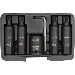 Викрутки "Spline" YATO на квадр. 3/4", 6 шт. [8]