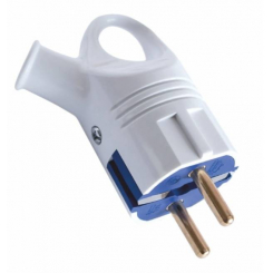 Вилка RIGHT HAUSEN STANDARD кутова з/з кільцем біла HN-021111