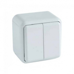 Вимикач RIGHT HAUSEN ASTRA NV 2-й зовніш. білий (10шт) (100шт)