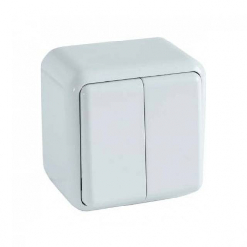 Вимикач RIGHT HAUSEN ASTRA NV 2-й зовніш. білий (10шт) (100шт)