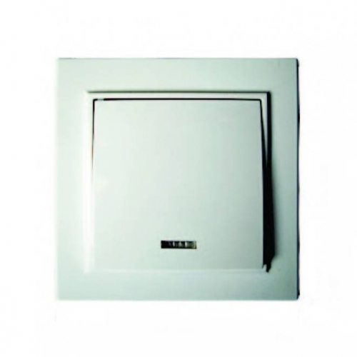 Вимикач  RIGHT HAUSEN KIRA 1-й внутр. з підсв. білий HN-016021