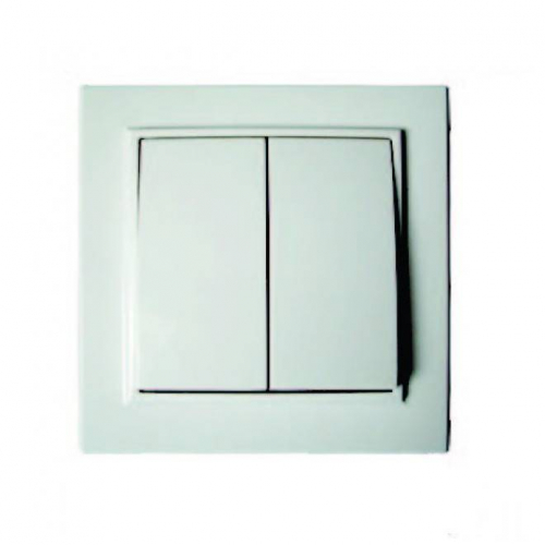 Вимикач  RIGHT HAUSEN KIRA 2-й внутр. білий HN-016041