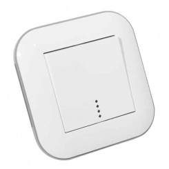 Вимикач 1-клавішний з підсвіткою LOFT білий+сірий