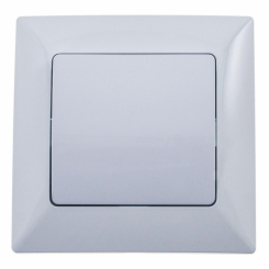 Вимикач Quantum BEATA одноклавішний білий, 2шт/уп