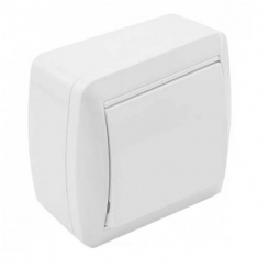 Вимикач RIGHT HAUSEN BERTA 1-й зовніш. IP54 білий