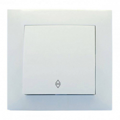 Вимикач RIGHT HAUSEN VELENA 1-й внутр. прох. білий