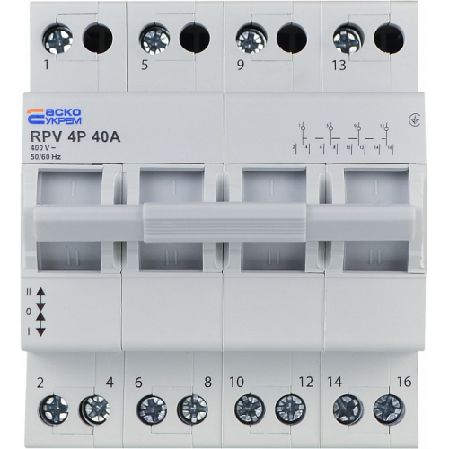 Вимикач-роз`єднувач Аско-Укрем (І-0-ІІ) RPV 4P 40A (A0010220012)