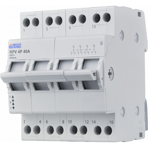 Вимикач-роз`єднувач Аско-Укрем (І-0-ІІ) RPV 4P 40A (A0010220012)