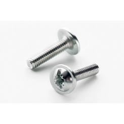 Гвинт метричний з напівкруглою головкою з прес-шайбою М4*16 DIN 967 кл. міц. 4,8 цинк білий (пач 200шт) APRO