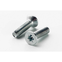 Гвинт метричний із потайною головкою М6*60 DIN 965 кл. пр. 4,8 цинк білий (пач 25шт) APRO