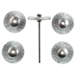 Високоякісні сталеві щітки з дискоутримувачем, 5 шт., Кругла, діам. 22 мм