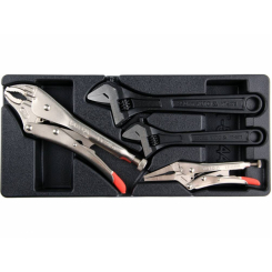 Вклад до інструментальної шафи YATO; 2 розвідні ключі- 200, 250 мм, 2 затискачі- 150, 250 мм [8]