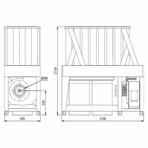 Внутрішньоцехова промислова аспірація Unalsan AMS 50 ET