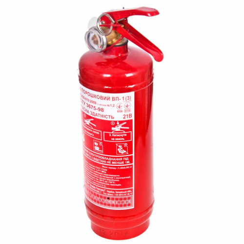 Вогнегасник порошковий з манометром 1 кг Код товару:00000052174
