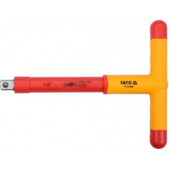 Вороток діелектричний Т - подібний до YATO: квадрат 1/2", L=207 мм, корпус VDE до 1000В