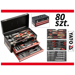 Ящик YATO з інструментами 80 шт., 3-ярусний з 2 ящиками