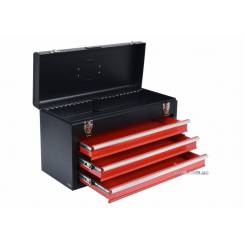 Ящик для інструменту металевий YATO з трьома ящиками, 218х300х520 мм.