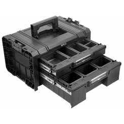 Ящик модульний Т2 системи S12 пластиковий YATO з 2 комірковими шуфлядами, 450x313x245 мм [1]