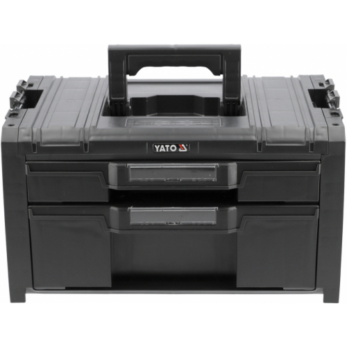 Ящик модульний Т3 системи S12 пластиковий YATO з 3 комірковими шуфлядами, 450x320x240 мм [1]