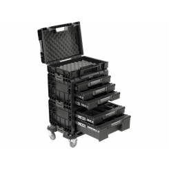 Ящики для інструментів на платформі з колесами S12 YATO 4 шт. модулів P05T2T341G2, 507x326x745 мм