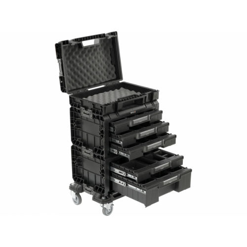 Ящики для інструментів на платформі з колесами S12 YATO 4 шт. модулів P05T2T341G2, 507x326x745 мм