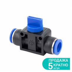 З'єднання цангове (з краном) Ø6*6мм Sigma (7026761)
