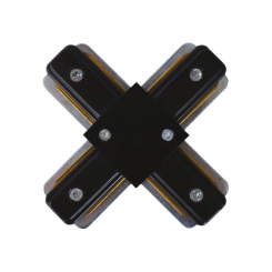 З'єднувач шинопровода Х-образний 220-240V чорний