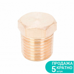 Заглушка із зовнішнім різьбовим з'єднанням 1/4" (латунь) Sigma (7025911)