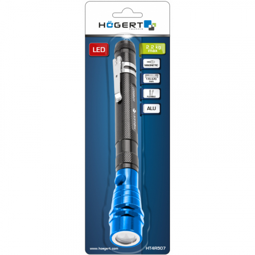 Захват магнітний, гнучкий з світлодіодом LED HOEGERT 2.2 HT4R507