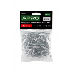 Заклепка алюмінієва витяжна 4х8 мм 50шт  (APRO)