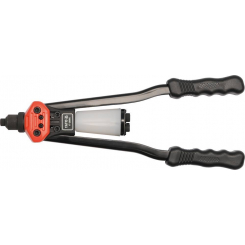 Заклепочник дворучний YATO для алюм. та сталевих заклепок, Ø= 2,4 3,2 4,0 4,8, 6,4 мм, l= 380 мм,