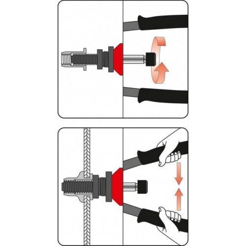 Заклепочник дворучний YATO для нітогайок М3; М4; М5; М6; М8; М10; М12; l=420 мм в футлярі