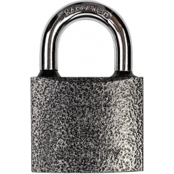 Замок стальний чорний 50 мм молоткове покриття,H8331