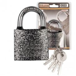 Замок стальний чорний 60 мм, H8332