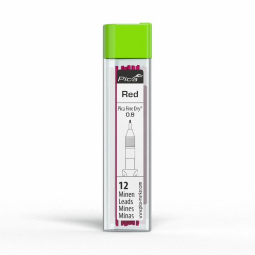 Запасні стержні PICA 7031 Fine Dry червоний 0,9мм, 12шт