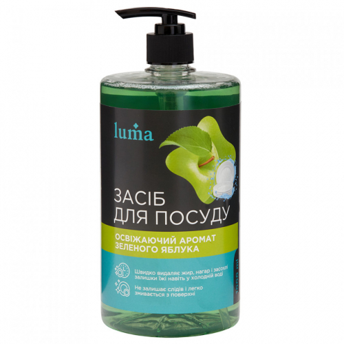 Засіб для миття посуду Luma 1л Яблуко
