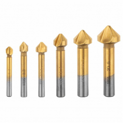 Зенковки для зняття фасок сівалки 6.3-20.5 мм, комплект з 6 шт.