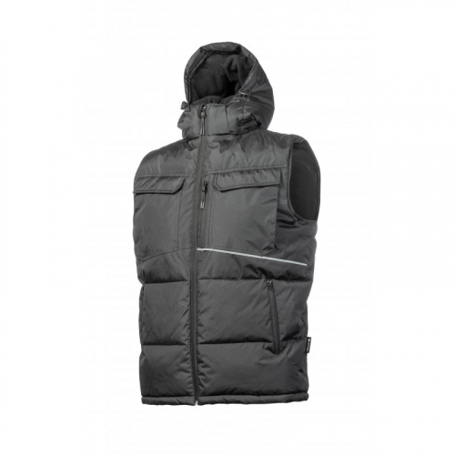 Жилет утеплений BORGER з капюшоном, чорний HOEGERT L HT5K920-L