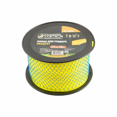 Жилка для тріммера MASTERTOOL 2.40 мм 174 м 1 кг "квадрат" 19-2424
