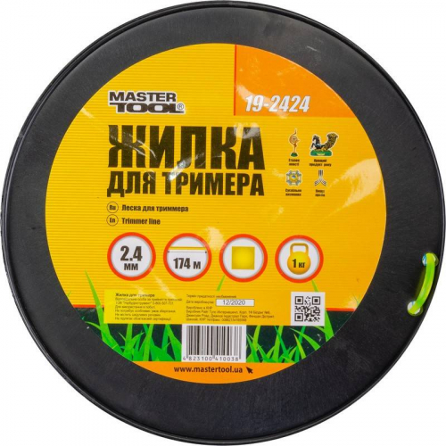 Жилка для тріммера MASTERTOOL 2.40 мм 174 м 1 кг "квадрат" 19-2424