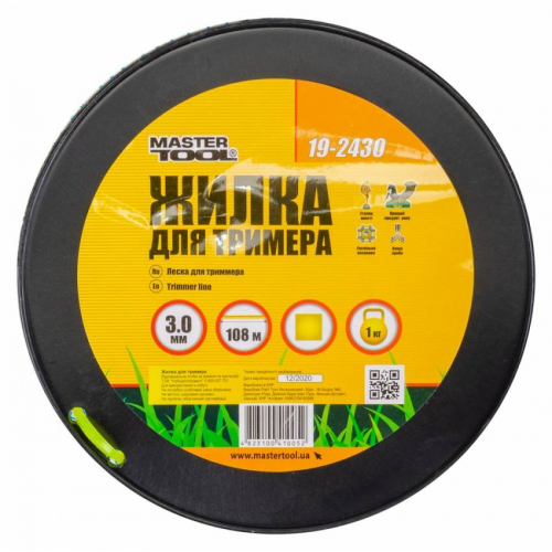 Жилка для тріммера MASTERTOOL 3.00 мм 108 м 1 кг "квадрат" 19-2430