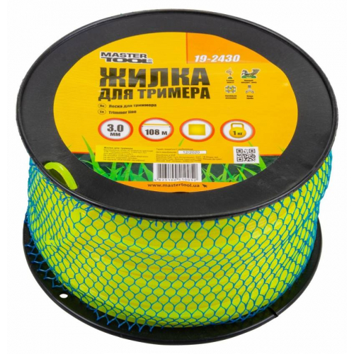 Жилка для тріммера MASTERTOOL 3.00 мм 108 м 1 кг "квадрат" 19-2430