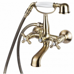 Змішувач BRENTA 1/2" для ванни вилив поворотний дивертор вбудований картриджний CORSO (FE-2C152K) (9679204)