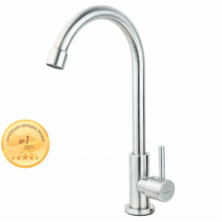 Змішувач KT 1/2" монокран на гайці SS AQUATICA KT-1G170P (9722601)