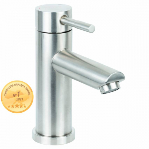 Змішувач KT Ø35 для литої раковини на гайці SS AQUATICA (KT-1A170P)